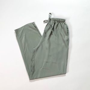 90's vintage sage silk pants